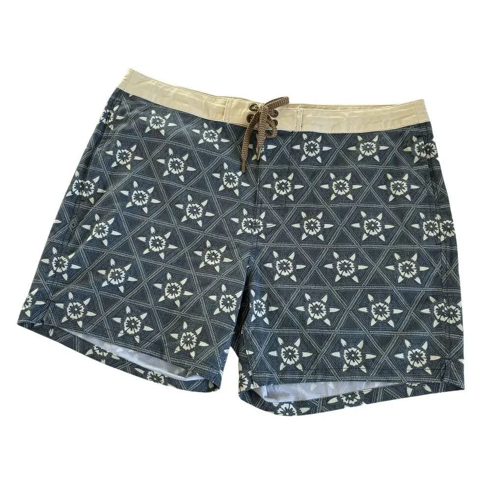 Faherty Biarritz Relaxed Fit Board Shorts Swim Trunks Men’s Size 36